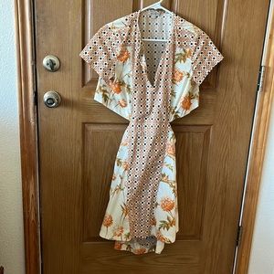 Suno mini dress with open back sz4